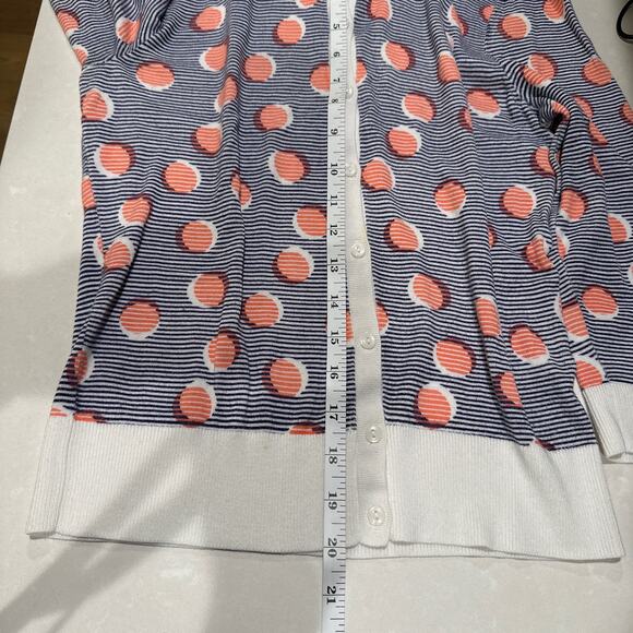 Halogen Women's Sz: SP Button Down Long Sleeve Polka Dot Cardigan Sweater - Picture 8 of 8